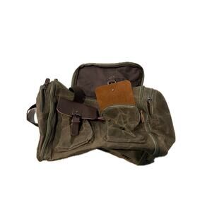 Heavy Canvas Brown Duffel Bag  18"x12"x10"